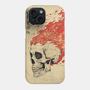 Burning skull Phone Case