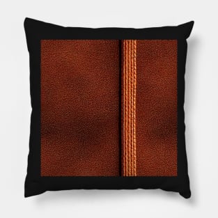 Brown leather, natural and ecological leather print #32 Pillow