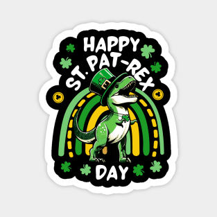 Happy St Pat Trex Day Dino St Patricks Day Toddler Boys Gift Magnet