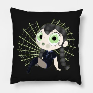 Goth with Webs Pillow