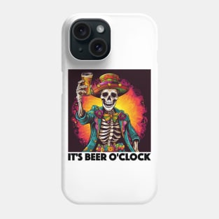 It's Beer O'Clock Design, with Black Lettering Phone Case