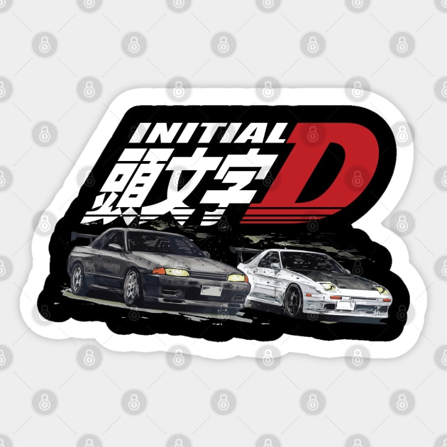 Initial D RX7 Door Decals