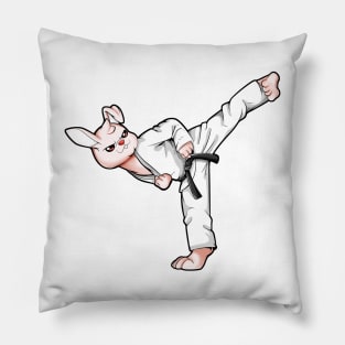 Cartoon Hase doing Hapkido Pillow