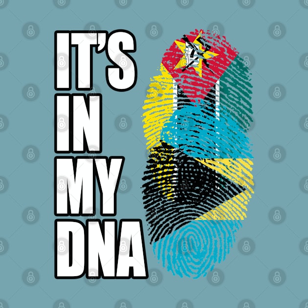 Bahamian And Mozambican Mix DNA Flag Heritage by Just Rep It!!