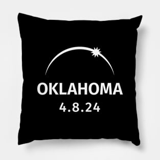 4.8.2024 Solar Eclipse Oklahoma Pillow