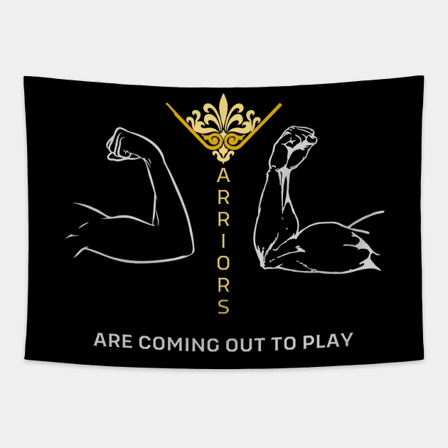 Warriors Are Coming Out to Play Tapestry by TorrezvilleTees