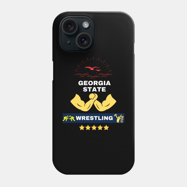 Georgia State wrestling Phone Case by ARTA-ARTS-DESIGNS