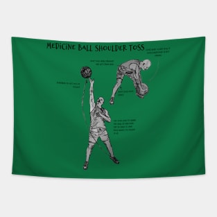 Medicine Ball Shoulder Toss Tapestry