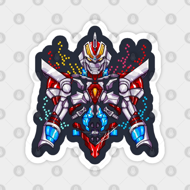 Superhuman Samurai Syber Squad Gridman Magnet by Hamimohsin