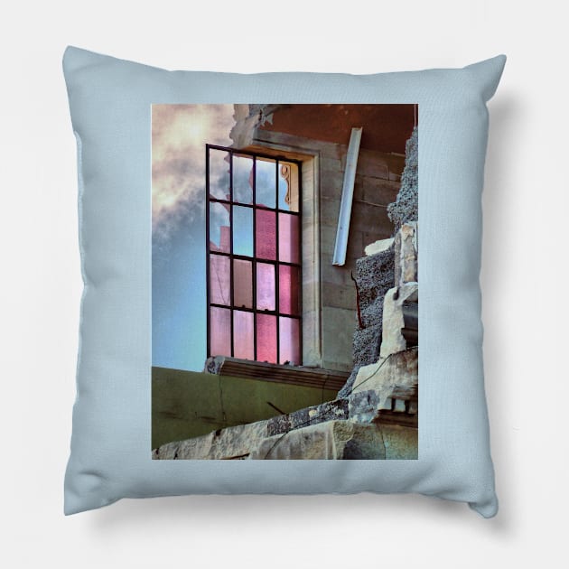 Cracked Pink Pillow by PictureNZ