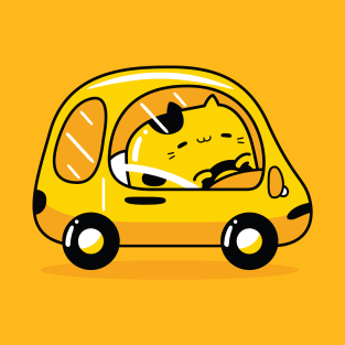 yellow cat driver profession T-Shirt