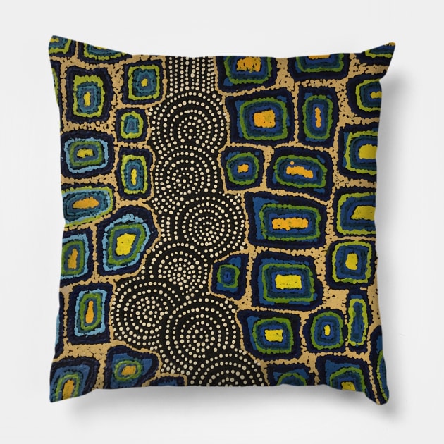 Australian Aboriginal Art Pillow by BPE