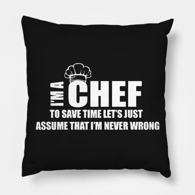 Funny Chef Cook Pillow by Mariteas