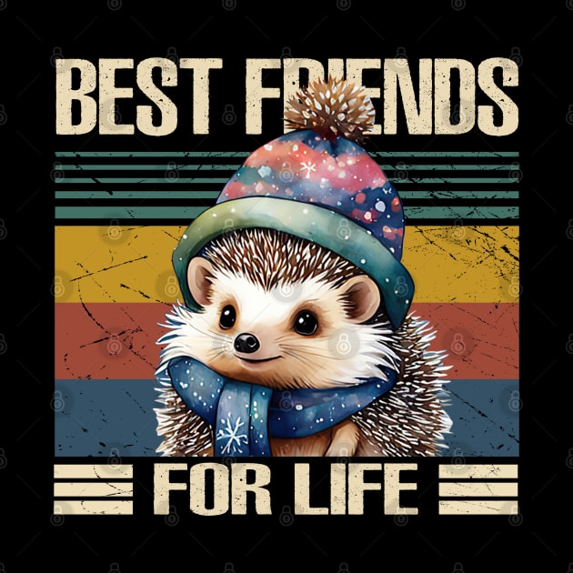 Quill Quest Trendy Hedgehog-themed T-Shirts Best Friend For Life by Crazy Frog GREEN