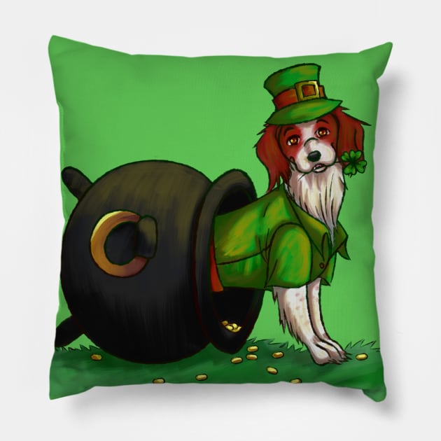 Lucky St. Patrick's Day Dog Pillow by SakuraDragon