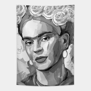 Frida Kahlo Black and White 1 Tapestry