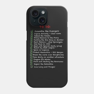 Busy 'to do' list V2 Phone Case