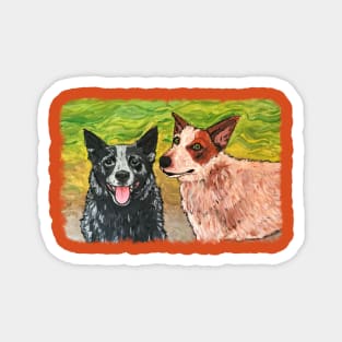 One Heeler, Two Heeler, Red Heeler, Blue Heeler! Magnet