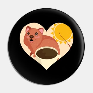 Quokka Coffee Sun Love Pin