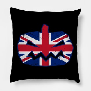 Halloween Pumpkin Union Jack Flag Great Britain British Pillow