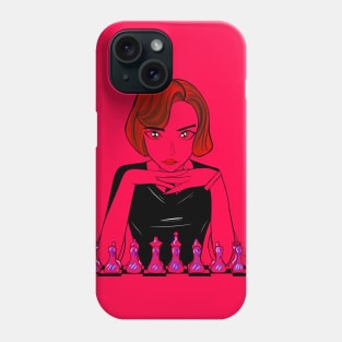 Red lady Chess beth harmon Phone Case