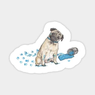 Pug and Paint Magnet