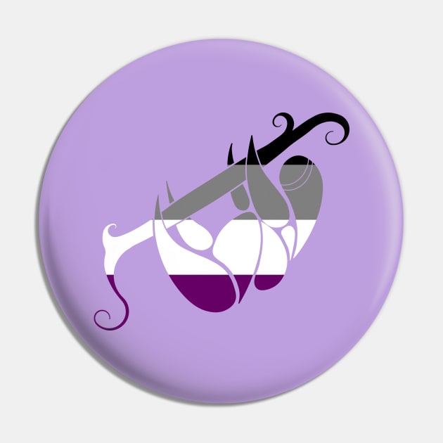 Asexual Flag Sloth Pin by Jaq of All