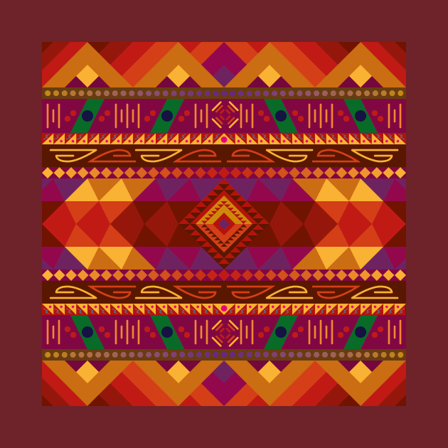 Native American Warm Pattern Design by JDP Designs