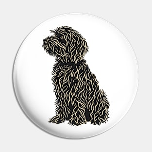 GoldenDoodle Silhoutte Pin