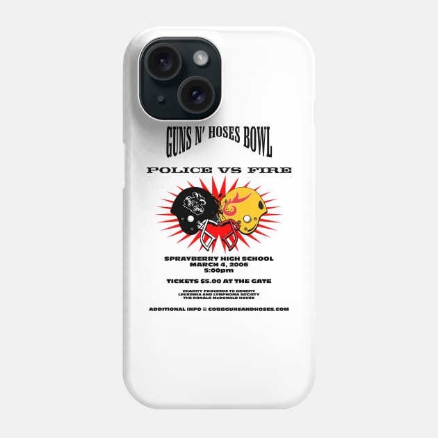 Gun's N Hoses Football poster Phone Case by LostHose