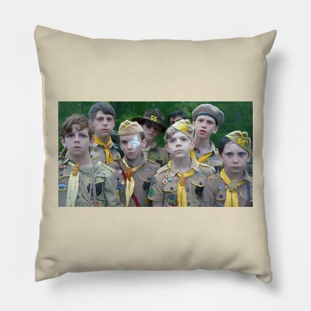 Khaki Scouts Troop 55 Pillow by DesignDLW