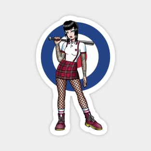 OldSalt American Traditional Skinhead Girl Magnet