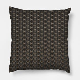 Flower of life - Black and Gold - Sacred Geometry - Pattern Pillow