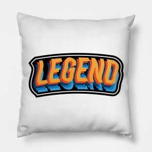 Legend Text Typography T-Shirt Design Pillow