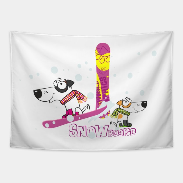 SNOWboard Tapestry by DWG