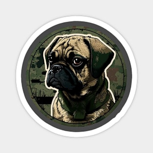 Puggle Camouflage Motif Magnet