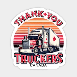 Thank You Truckers Canada Magnet