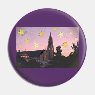 A Steeple Under Stars Pin