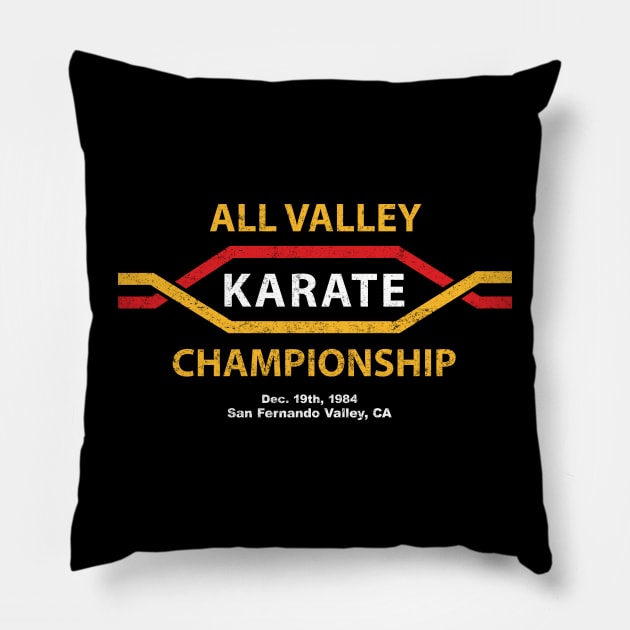 All Valley Karate Championship - 1984 - vintage logo Pillow by BodinStreet