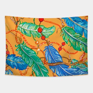 Feathers and beads Tapestry