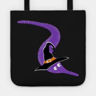 Halloween Worm on a string. Consciousness is an Illusion It's Worm Time Babey! Tote