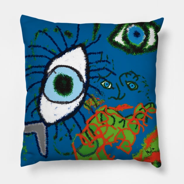 Odysseus - Abstract Art Pillow by Exile Kings 