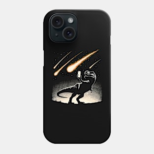 Dinosaur T-Rex Selfie Photo Asteroid Novelty Funny Dinosaur Phone Case