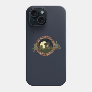 Standing stones with sun/ moon Phone Case