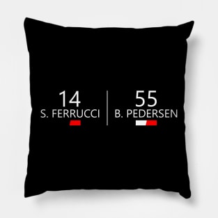 Ferrucci Pedersen white text Pillow