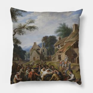 The Foot-Ball Play by Alexander Carse Pillow