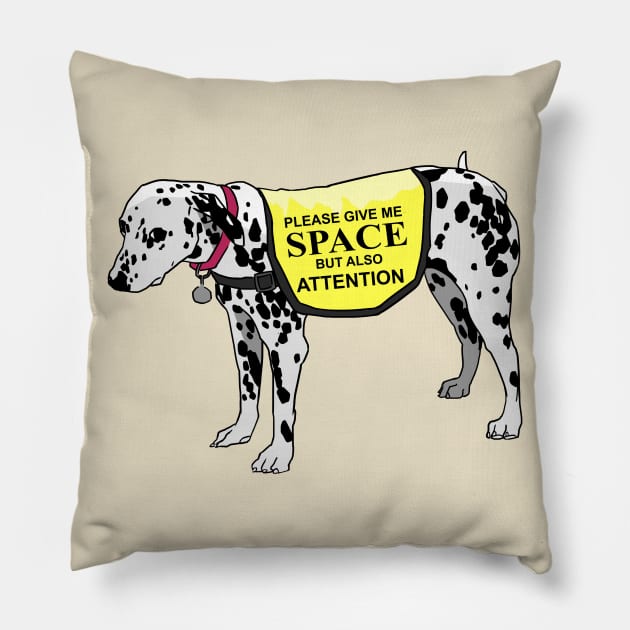 Please Give Me Space But Also Attention Pillow by castrocastro