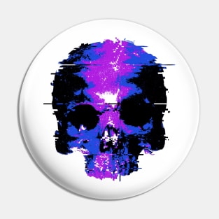 Skull Glitch (Purple) Pin