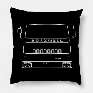 Scammell S26 classic lorry white outline graphic Pillow