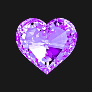 Purple Heart Shaped Diamond T-Shirt